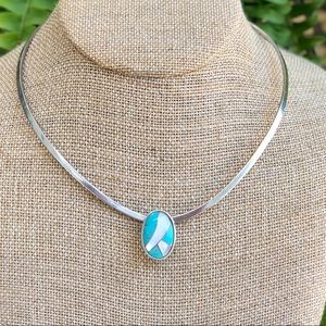 Jay King Turquoise & MOP Inlay Slide